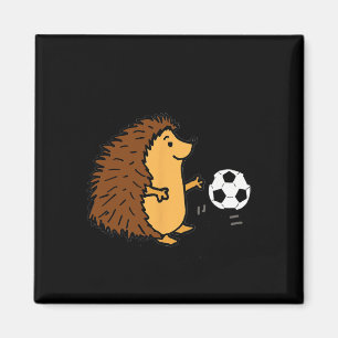 Smileteessports Cute Hedgehog Playing Soccer Magnet