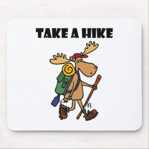 Smileteessports Funny Take A Hike Moose Hiking  Mouse Pad