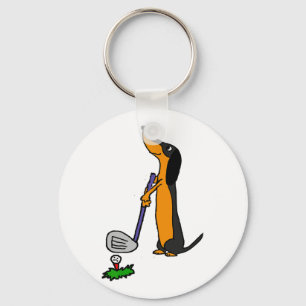 Smiletodaytees Funny Dachshund Dog Golf Key Ring