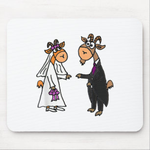 Smiletodaytees Goat Bride And Groom Wedding _1 Mouse Pad