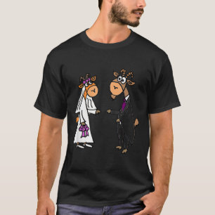 Smiletodaytees Goat Bride And Groom Wedding _1 T-Shirt