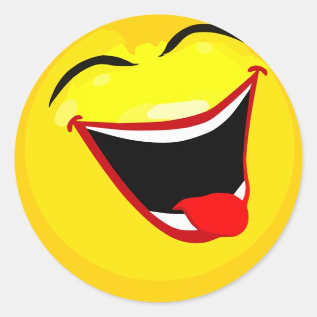 smiley-304294.png classic round sticker (Front)