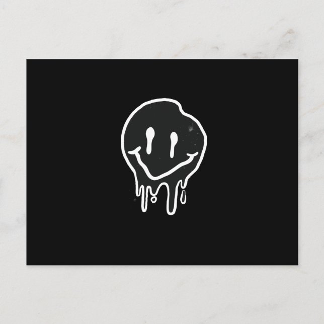 Smiley black postcard (Front)