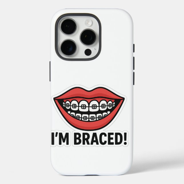 Smiley Braces Fun Sticker – Colourful Lips  Case-Mate iPhone Case (Back)