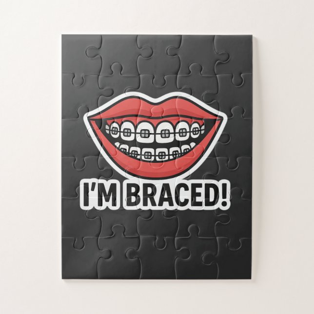 Smiley Braces Fun Sticker – Colourful Lips  Jigsaw Puzzle (Vertical)