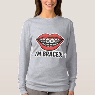 Smiley Braces Fun Sticker – Colourful Lips T-Shirt