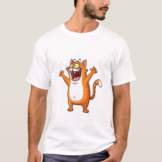 Smiley Cat Vibes T-Shirt (Front)