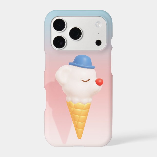 Smiley Cone: 3D Cute Dog Ice Cream Character Art (Back)