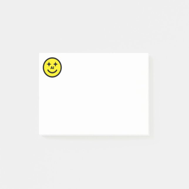 Smiley Face AI™ Post-it® Notes (Front)