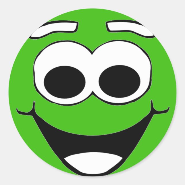 Smiley Face Classic Round Sticker (Front)