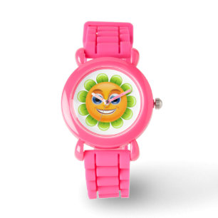 SMILEY FACE FLOWER WATCH