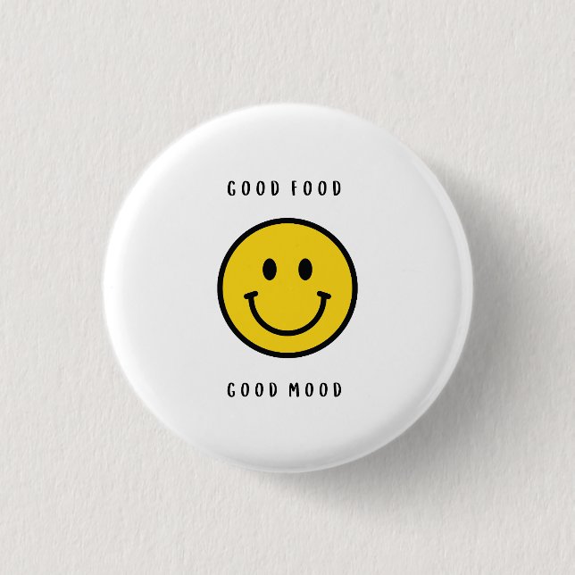 Smiley face gift, emoji face  3 cm round badge (Front)