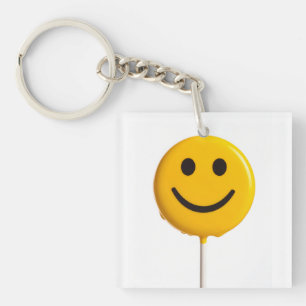 smiley face key ring