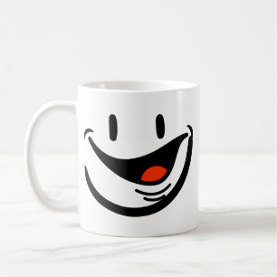 Smiley Face Women's Bella+Canvas Slim Fit Coffee Mug