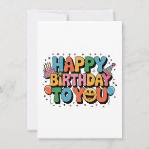 Smiley Happy Birthday Invitation