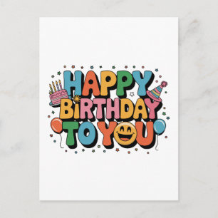 Smiley Happy Birthday Postcard