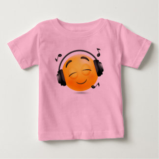 Smiley Headphoned Emoji Fine Jersey Baby T-Shirt