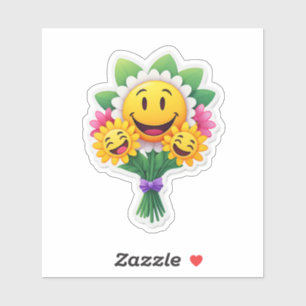"Smiley in Bloom – Colourful Emoji Flower Bouquet"