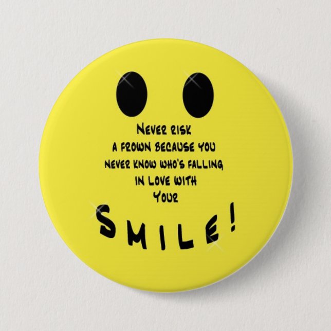 Smiley-Pin 7.5 Cm Round Badge (Front)