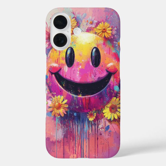 Smiley Shroom Vibes Phone Case (Back)