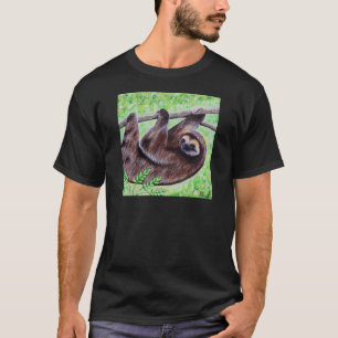 Smiley Sloth Painting T-Shirt