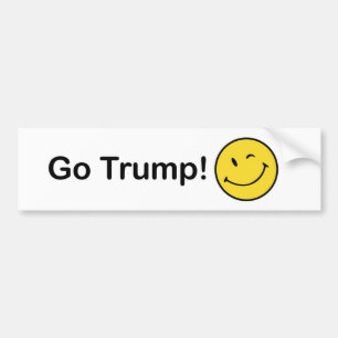 Smiley Trump Bumper Sticker