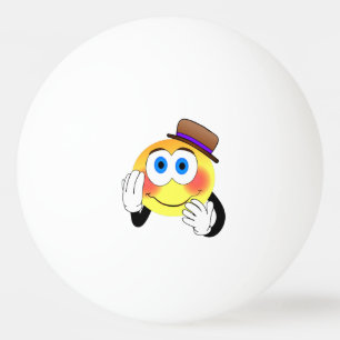 Smiley with hat cartoon ping pong ball
