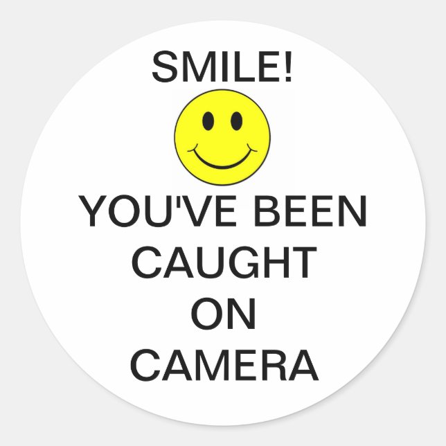 SmileyFaceBurglarCam Classic Round Sticker (Front)