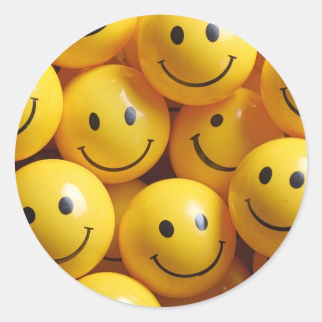 smileys classic round sticker (Front)