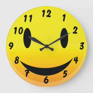 Smilie Face Happy Large Clock
