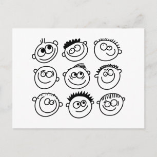 Smilie Faces Postcard