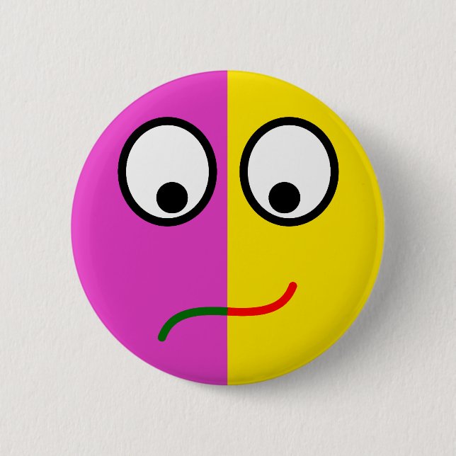 Smilie lauchen wines laughing crying 6 cm round badge (Front)