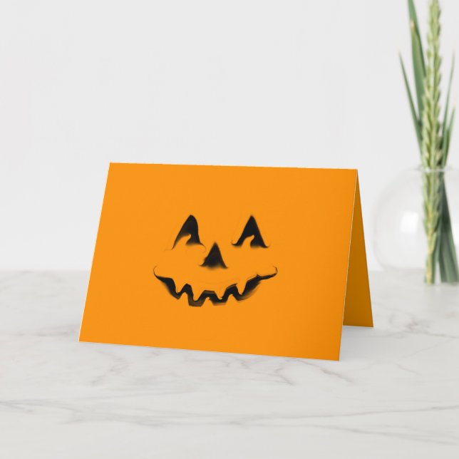 Smilin' Pumpkin Halloween card (Front)
