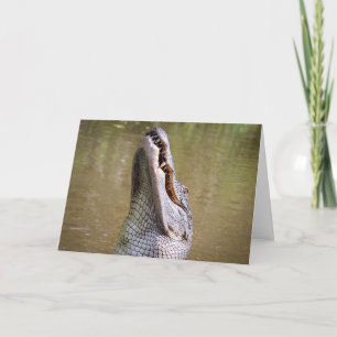 Smiling Alligator Anniversary Card