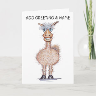 Smiling Alpaca Card