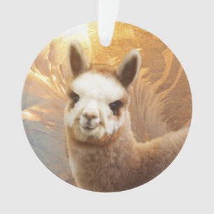 Smiling Alpaca Christmas Ornaments