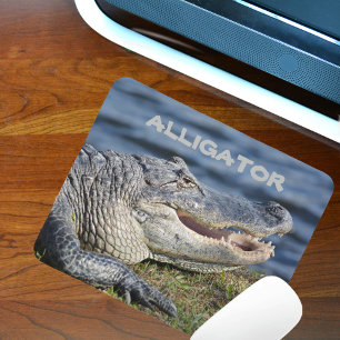Smiling American Alligator Wildlife Customisable Mouse Pad