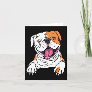 Smiling American Bulldog English Puppy Dog Lover  Card