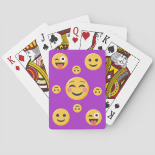 Smiling and Funny Emoji Faces Playing Cards