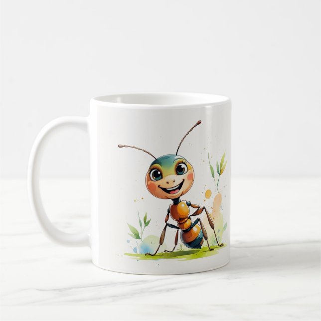 Smiling Ant Mug Unique Coffee Cup (Left)