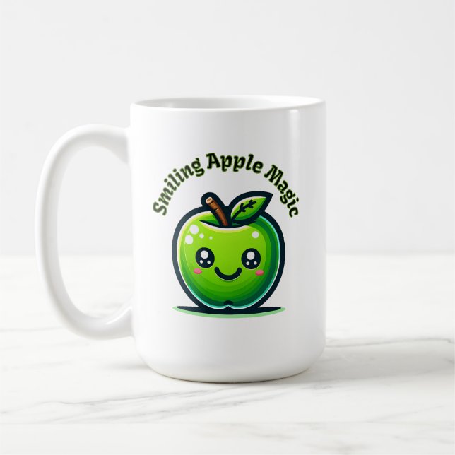 Smiling Apple Magic Coffee Mug (Left)