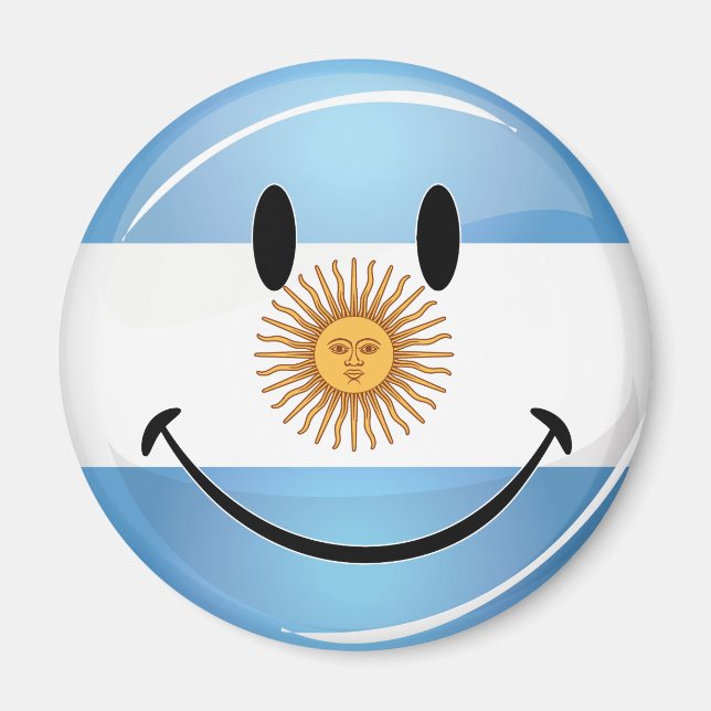 Smiling Argentine Flag Magnet (Front)