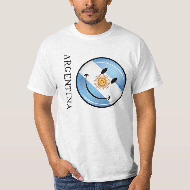 Smiling Argentine Flag T-Shirt (Front)