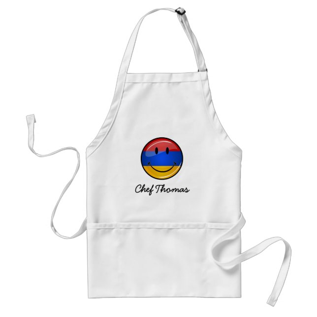 Smiling Armenian Flag Standard Apron (Front)