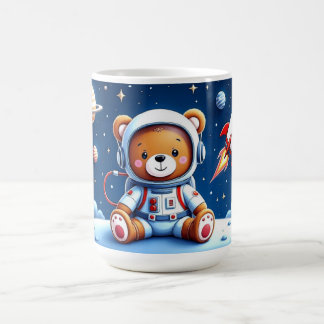 Smiling Astronaut Teddy Adventure Coffee Mug