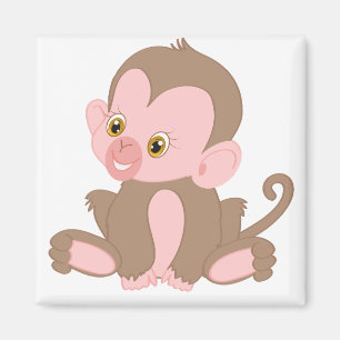Smiling Baby Monkey Magnet