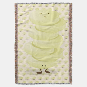 Smiling Banana Slices Throw Blanket
