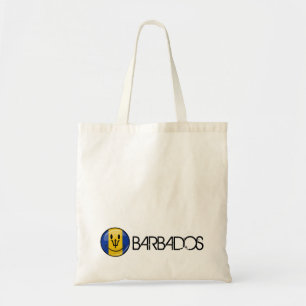 Smiling Barbados Flag Tote Bag