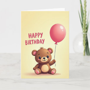 Smiling Bear Birthday Card