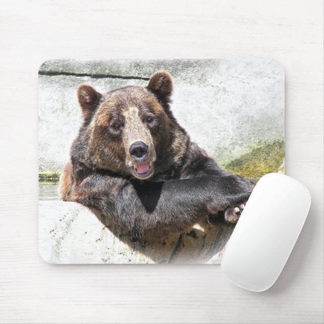 Smiling Bear Mouse Pad (With Mouse)